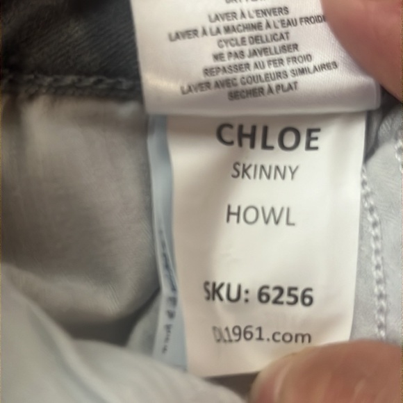 DL1961 Chloe Skinny Howl Gray Jeans - Picture 10 of 10